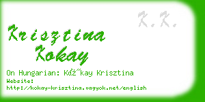 krisztina kokay business card